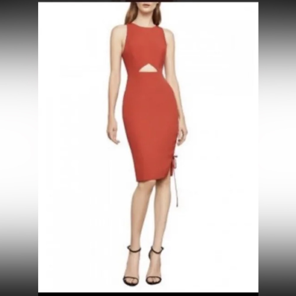 BCBGMAXAZRIA Sleeveless Lace-Up Sheath Dress NWT/NEW with defect